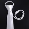 Gravata com Zíper Preguiçoso Masculina Preta Estilo Coreano Profissional de Negócios Gravata com Zíper de Puxar Único Traje Formal Fácil de Puxar Tendência