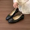 Zapatos planos estilo coreano 2026 nuevos con lazo dulce para mujer, zapatos de abuela para primavera y otoño que aumentan la altura, mocasines de boca poco profunda
