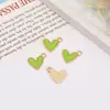 Pendientes Colgantes de Aleación Nueva Esmaltados Multicolor con Forma de Corazón Collar Pulsera Llavero Accesorios para Joyería DIY Transfronterizos