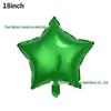 18 polegadas de luz versão de cinco pontas estrela de alumínio filme balão sólido estrela balão de alumínio folha de aniversário decoração de festa de aniversário layout atacado