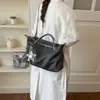 Bolso de mano retro de gran capacidad para mujer, nuevo modelo 2026, bolso simple de lona, bolso casual de hombro cruzado, bolso de viaje