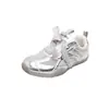 Versión de Piel de Vaca de Malla Transpirable Estilo Ballet Encaje de Perlas con Cordones Zapatos Casuales Forrest Gump para Mujer, Zapatos de Entrenamiento Alemanes de Suela Gruesa, Zapatos Blancos de Piel Genuina