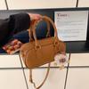 Bolsa da Moda Feminina 2025 Nova Cor Pura Retrô Bolsa Feminina Elegante Simples Versátil Bolsa Transversal Feminina
