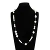 Collar de Perlas de Imitación Elegante Transfronterizo Europeo y Americano Accesible Lujo Cadena Larga de Moda Ins Cadena Apilada para Suéter