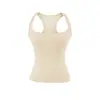 Top Regata Estilo Americano Picante para Mulheres, Novo de Verão com Gola Quadrada, Ajustado ao Corpo, Esportivo, para Yoga, Fitness, Camisola Curta
