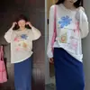 Blusa de Manga Larga con Patrón de Bambú Premium + Marca de Agua para Mujer, Estilo Perezoso de Verano, Fresca y Transpirable, Top de Malla Protector Solar
