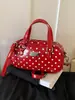 Bolso de Mano Ins Fresco Estilo Coreano con Puntos y Estrellas de Gran Capacidad, Bolso Almohada de Nicho de Moda, Bolso de Hombro Cruzado Individual