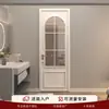 Porta de Banheiro Retrô Francesa Personalização Liga de Magnésio Titânio Porta de Banheiro Instalação Própria Porta de Vidro para Banheiro Pacote de Instalação para Banheiro