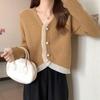 Estilo Nuevo Primavera y Otoño Estilo Japonés Dulce Reductor de Edad Botón de Perla Cárdigan de Punto para Mujer Estilo Pequeño Aroma Chic Tops Top Tendencia Estilo Coreano