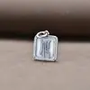 Plata de Ley S925 Plata Tailandesa Cuadrado Marca Colgante Hecho a Mano Accesorios Pulsera Trenzada de Cuentas DIY Colgante Material del Colgante Venta al por Mayor