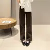 ¡Estilo de Pantalón Versátil Zeda Jia Yi! Jeans Rectos Estrechos Retro de Mezcla de Algodón 75% Pantalones Cigarrillo Adelgazantes y que Alargan las Piernas
