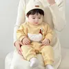 El mameluco de otoño para bebé es súper lindo con diseño de pato de dibujos animados, mameluco de manga larga para niños y niñas, mameluco cómodo para bebé