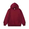 Sudadera con Capucha de Rizo de Algodón Puro Ag300G para Hombre, Marca de Moda, Corte Holgado, Chaqueta para Hombre de Color Sólido con Estampado de Logo