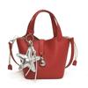 Bolso Cubo Cesta de Moda y Estilo para Mujer 2025 Nuevo Elegante Color Sólido Moda Nicho Hombro Único Cruzado Bolso de Moda