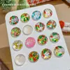 Caixa com Conjunto de Decorações para Unhas com Lantejoulas de Flocos de Neve de Inverno, Estrela de Cinco Pontas, Estrela de Quatro Pontas, Exquisite Decorações Coloridas Mistas para Unhas Atacado
