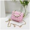 Nova bolsa infantil estilo coreano, bolsa de moedas para meninas, cor sólida, casual, texturas de PU, pequena bolsa quadrada