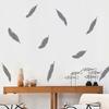 Pegatinas de pared de plumas de estilo nórdico, sencillas y preciosas, para dormitorio infantil, FX1246