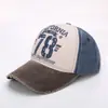 Comercio exterior algodón lavado digital 78 gorra de béisbol transfronterizo nuevo gorra de visera curva sombrero para el sol al aire libre venta al por mayor
