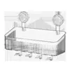 Estante de almacenamiento con ventosa para inodoro, estante de baño, inodoro sin perforaciones, lavabo, cesta colgante, caja de almacenamiento de pared para cocina