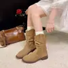 Nueva colección de otoño 2026 para mujer: Botines de estilo vaquero retro, modernos y versátiles, perfectos para el uso diario.