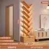 Estantería Sencilla de Pie Estante de Almacenamiento Sala de Estar Forma de Árbol Librería Pequeña Hogar Montado en Pared Gabinete de Almacenamiento Multicapa para Espacios Estrechos