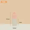 15/30/50 Botella de Vacío Elevable de Doble Capa Cuadrada Botella Dosificadora con Presión Botella Cosmética de Vacío Portátil Material de Empaque de Botella de PP