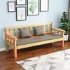 Sofá de Madera Maciza para Sala de Estar en Casa, Estilo Chino Nuevo Minimalista Moderno de Madera, Banco Combinado Fijo Multifuncional para Apartamento Pequeño Personalizable