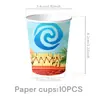 Popular Set de Vajilla para Fiesta Temática de Moana de Amazon, Banderín, Plato de Papel, Accesorios de Decoración de Cumpleaños
