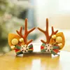Accesorios para el Cabello de Astas Nuevas Transfronterizos Adornos de Astas de Alce Lindos para Celebraciones Pinza para el Cabello Clip para el Cabello de Disfraz Navideño