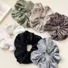 Scrunchie Plissado de Seda Dourada para Outono e Inverno para Mulheres, Elástico de Cabelo de Alta Elasticidade, Faixa de Cabelo de Flor, Corda de Cabelo para Rabo de Cavalo Baixo Acessório de Cabelo