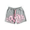 Estilo callejero hip-hop europeo y americano para hombre y mujer, top holgado de manga corta con estampado de letras, traje deportivo casual de moda de verano para hombre