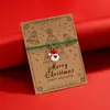 Aleación de Navidad Alce Papá Noel Árbol de Navidad Copo de Nieve Caramelo Guantes Colgante Pulsera de Tarjeta Trenzada