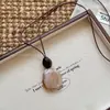 Dinheiro Antigo Estilo Chinês! Colar Pingente em Tons de Marrom para Mulheres, Corrente Clavicular de Luxo de Alto Padrão, Acessório Longo de Verão