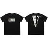 Camiseta de Manga Corta Vlone para Hombre y Mujer, Estilo Pareja, Marca China de Moda, Camiseta Retro de Media Manga High Street Americana, Verano