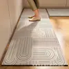Tapete de Piso para Cozinha, Absorvente de Água, Antiderrapante, Resistente a Manchas, Conjunto de Duas Peças Longas, Tapete de Pé, Tapete de Piso de Terra de Diatomáceas Moderno Simples Transfronteiriço