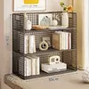 Prateleira de armazenamento de mesa para dormitórios estudantis, estante simples vertical de várias camadas, prateleira de armazenamento de livros, porta-arquivos de mesa de escritório
