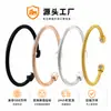 Nuevo Pulsera Magnética de Alambre de Acero Estilo Europeo y Americano Pulsera de Salud Magnética Abierta Pulsera con Hilo Color Oro Rosa