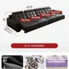 Sofá de couro multifuncional totalmente automático, montado na parede sem folga, adequado para espaços pequenos, sofá-cama elétrico reclinável Lawrence para home theater