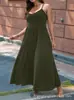 Amazon TikTok Pinduoduo Comércio Exterior Transfronteiriço Europeu e Americano Plus Size Feminino Novo Sem Costas Verde Moda Vestido