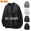 M-8XL Ropa Casual Suelta para Hombre Otoño e Invierno Sudadera Cuello Redondo Manga Larga Moda Nueva Otoño e Invierno 6866