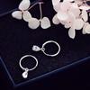 Diamante Gota de Água Orelha Fivela Coreano Estrela Círculo Zircon Brincos Luz Luxo Diário Verão Feminino Brincos Frescos