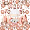 Traje de globos para novia transfronteriza decoración de despedida de soltera arreglo arreglo de globos con velo de novia correa para el hombro