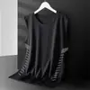 Chaleco de Seda de Hielo Cuello Redondo Secado Rápido Verano Holgado Talla Grande Camiseta Deportiva Estilo Casual para Hombre Delgado Exterior Sin Mangas