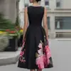 Vestido Plissado Sem Mangas Floral com Ajuste na Cintura - Novo da Amazon Europa e América - Cruzamento de Fronteira - Primavera/Verão 2026 para Mulheres