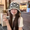 Nuevo Sombrero de Pescador Jacquard Retro con Forma de Diamante 2026 para Mujer, Sombrero de Cubo Transpirable Estilo Japonés con Protección Solar para Primavera y Verano