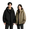 Chaquetas de comercio exterior para hombre y mujer, cortavientos con capucha de talla grande, ropa de trabajo, chaquetas funcionales para exteriores de algodón plumón, hechas a medida