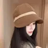Gorra de Pato Estilo Hepburn Retro de Primavera y Otoño para Mujer, Sombrero de Pescador Versátil de Pana de Moda para Compras y Salidas Gorra de Béisbol