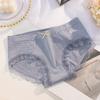 Ropa Interior Japonesa Sin Costuras Burbuja Algodón Elástico Alto Sin Costuras Transpirable Cintura Media Cadera Cómoda Calzones con Lazo para Mujer