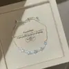 Pulseira de estrela com zircônia azul de verão, toque de luxo leve e de alta qualidade, estilo coreano, fresca e simples, joia da moda e versátil
