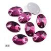 Cristal de diamante ovalado, cosido a mano, con base plana, para decoración de uñas, con forma especial, accesorios para teléfono móvil, hebilla plana